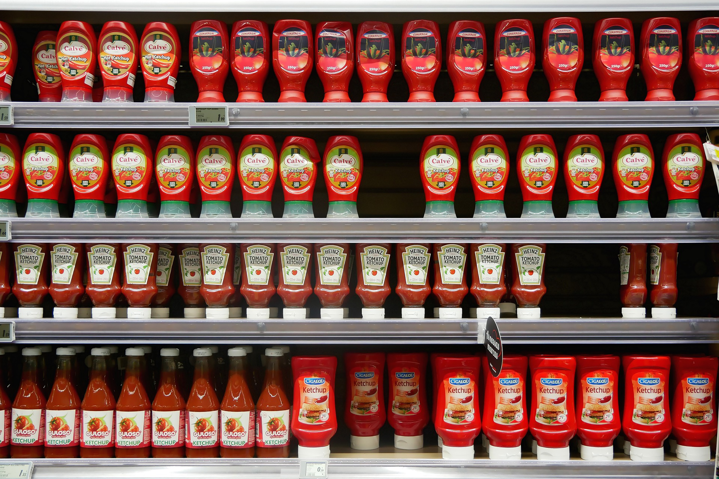 Shelf with Ketchup